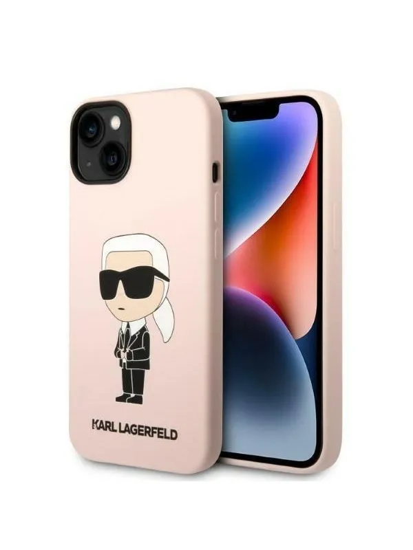 Karl Lagerfeld KLHCP14MSNIKBCP iPhone 14 Plus 6.7" hardcase pink/pink Silicone Ikonik