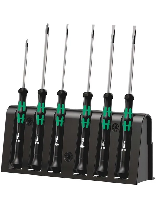 Wera 2035/6 B Elektroniker-Schraubendrehersatz + Rack