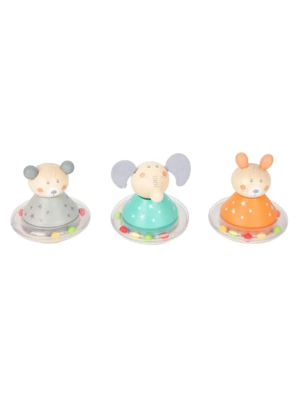 Small Foot - Wooden Tumbler Rattle Bear per piece