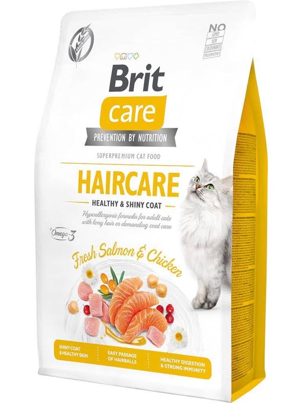Brit Care Cat Grain-Free Haircare Healthy and Shiny Coat 2kg