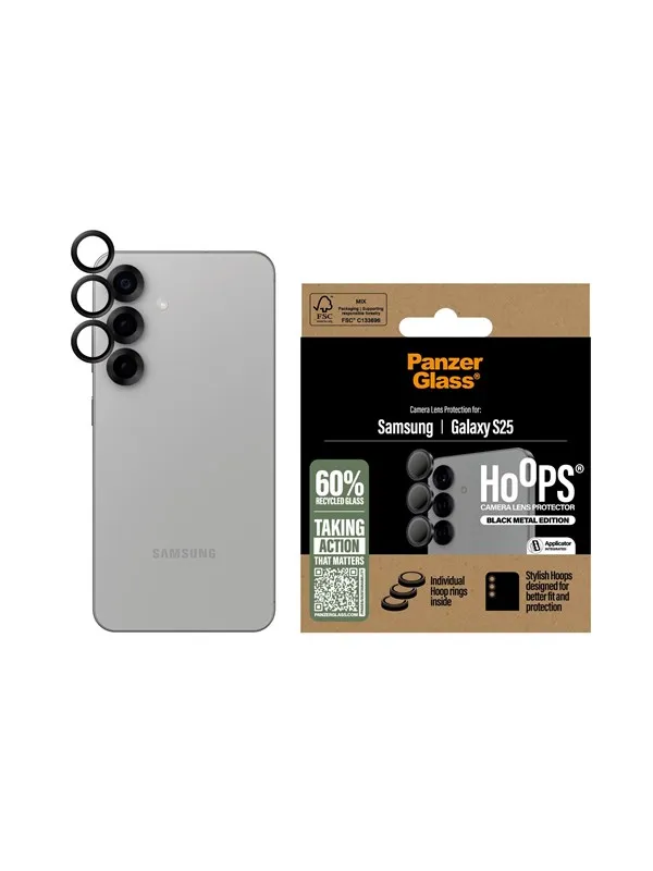 PanzerGlass Hoops™ Black Lens Protector Samsung Galaxy S25
