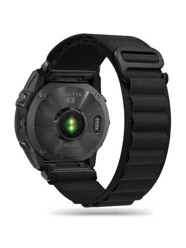 Tech-Protect Nylon Pro Strap for Garmin Fenix 3 / 5X / 3HR / 5X Plus / 6X / 6X Pro / 7X - Black