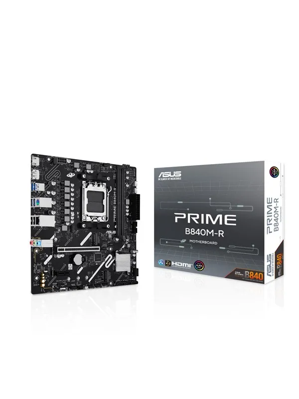 ASUS PRIME B840M-R Hovedkort - AMD B840 - AMD AM5 - DDR5 RAM - Micro-ATX