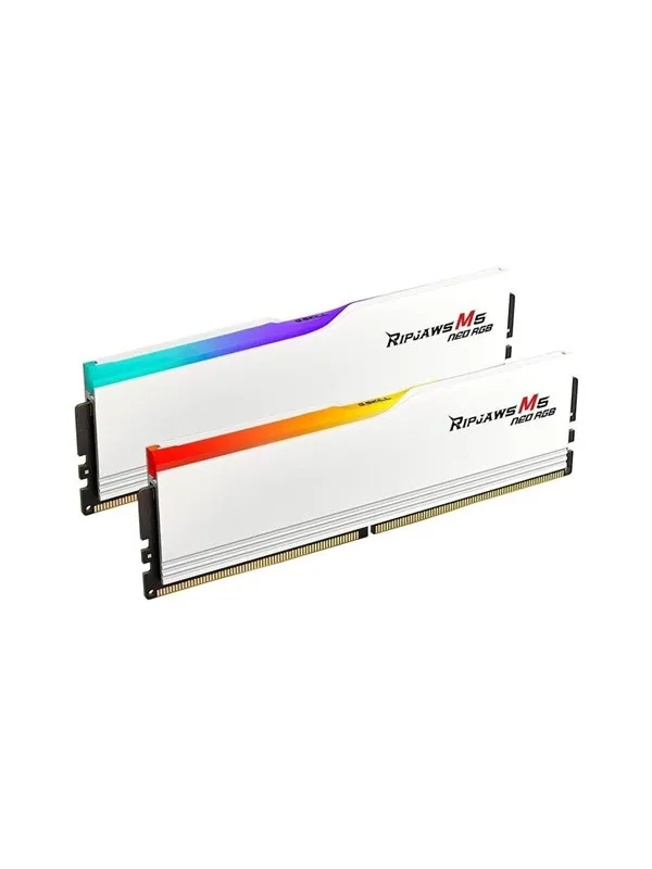 G.Skill Ripjaws M5 Neo RGB DDR5-6000 - 32GB - CL36 - Dual Channel (2 pcs) - AMD EXPO - Hvit med RGB