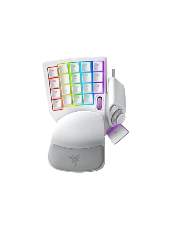 Razer Tartarus Pro Mercury - Gamingtastatur - Uten numpad - Engelsk (USA) - Hvit