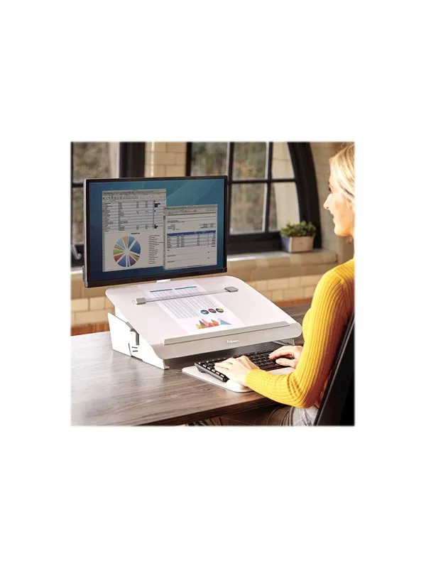 Fellowes Hana writing slant board - 11.59 x 56.2 x 34.93 cm - steel - white