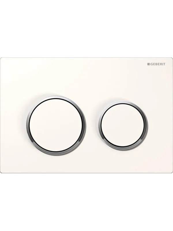 Geberit actuator plate omega20 for dual flush: white / brigh