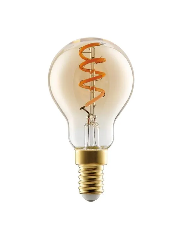 EGLO LED-lyspære P45 Mini ball Spiral 4W/820 145 lumen amber dimmable E14