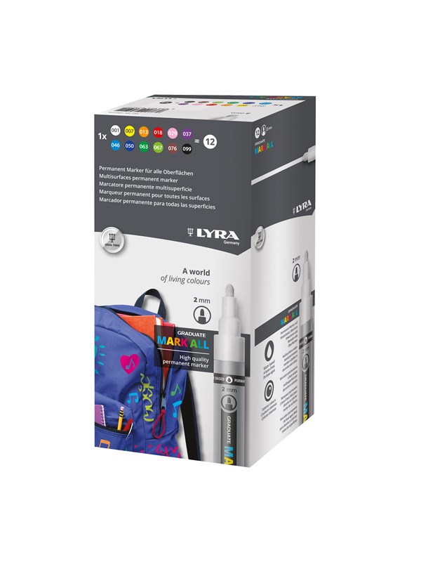 Lyra Mark All 2 mm Assorted Colours 12 pcs