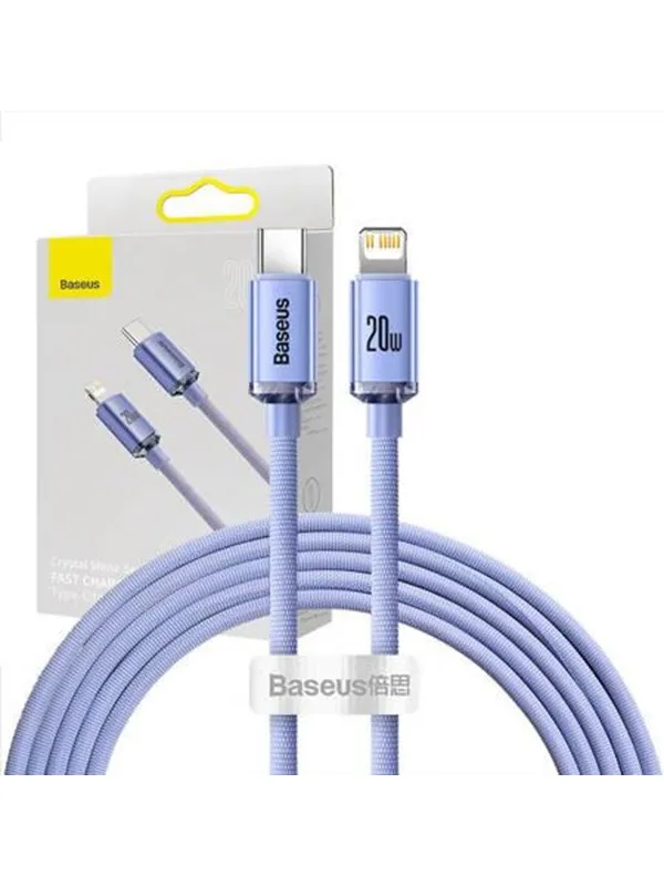 Baseus Crystal cable USB-C to Lightning 20W PD 2m (violet)