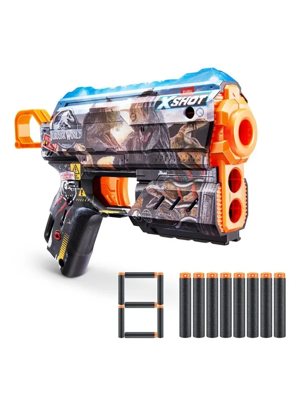 X-shot Skins Flux Blaster - Jurassic World Skins (8 Darts)