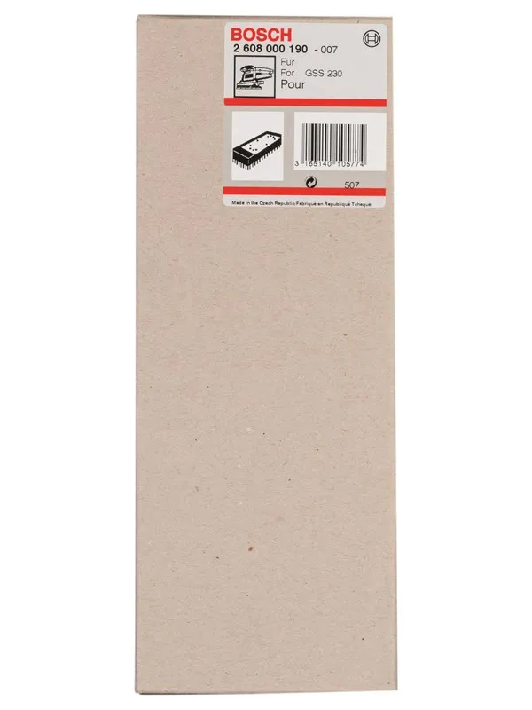 Bosch Slipesåle forlenget 185 x 93 mm