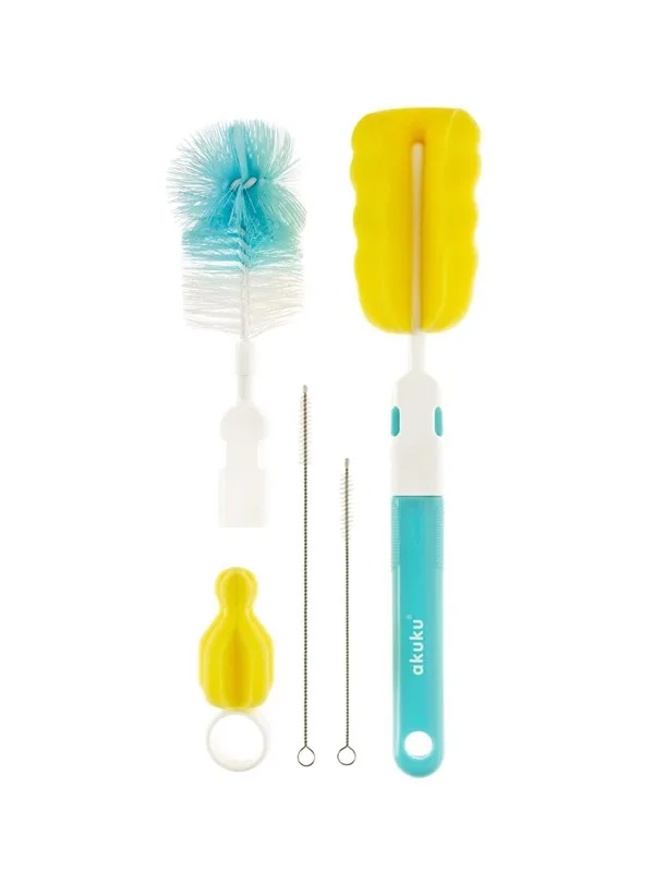 Akuku Bottle straw and pipe brush set BLUE