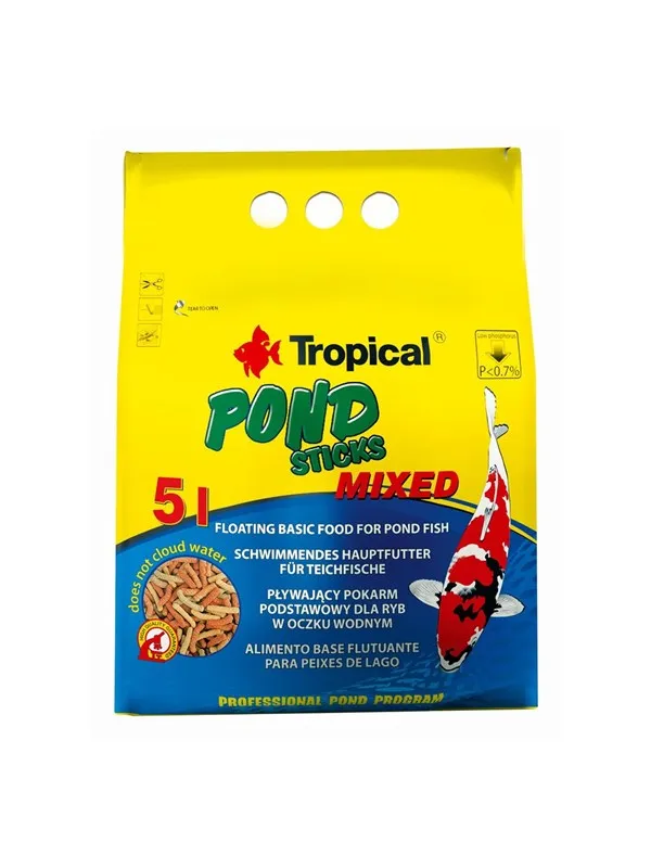 Tropical Koi & Guldfisk Farvesticks MIXED 5 L. /400 g. Pose
