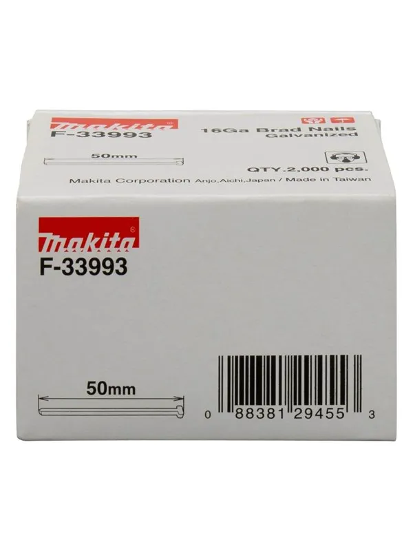 Makita Brad Nails 1.6x50mm F-33993 2000 pcs.