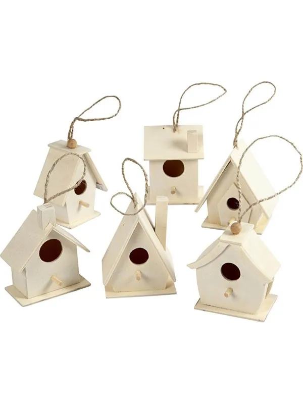 Creativ Company Birdhouse Wood 7cm 6pcs.