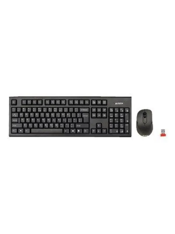 A4Tech V-Track 7100N PADLESS Wireless Desktop - Tastatur & Mussett - Engelsk - Svart