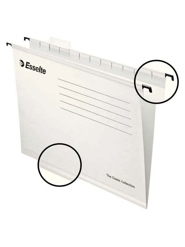 Esselte Hengemappe  Classic A4 Pakke/25 Hvit
