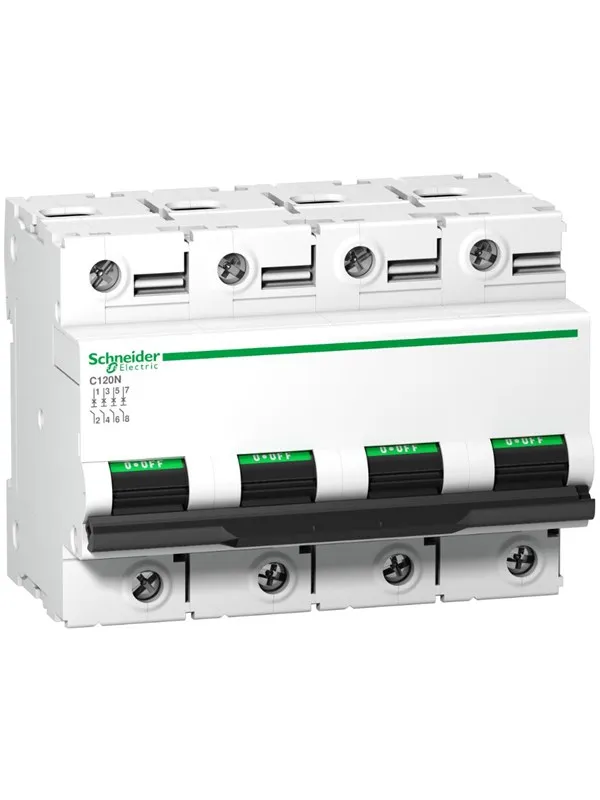 Schneider Electric C120n 4p 100a c 10000a 415v miniature circuit breaker