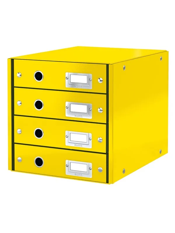 Leitz Skuffkabinett Click & Store  WOW 4 skuffer Gul