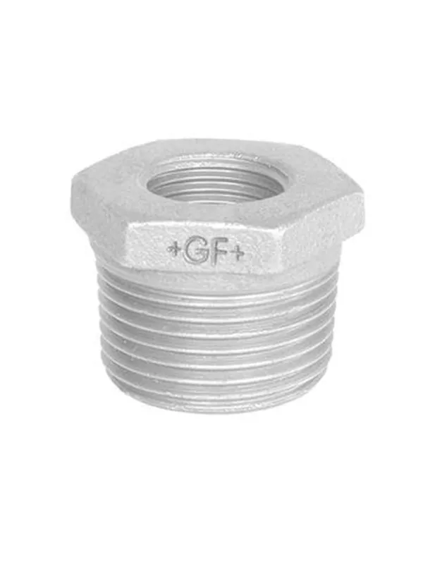 +GF+ Reducing bush galvanized concentric 1 1/2 x 3/4