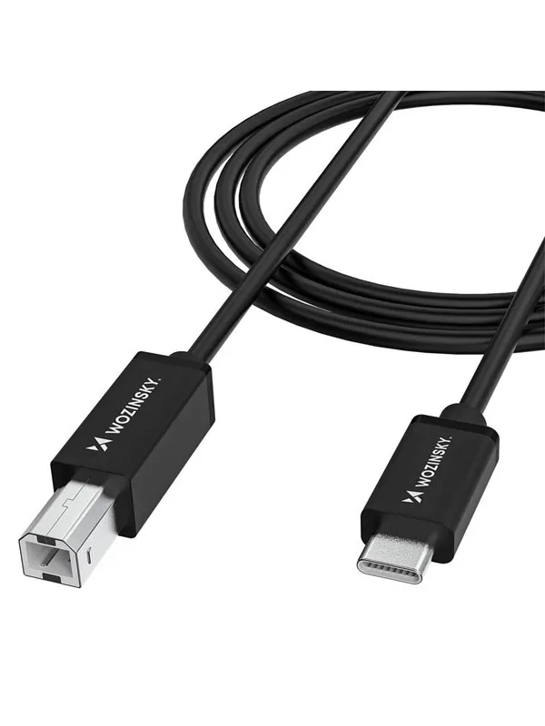 Wozinsky WKDDY2S USB-B - USB-C 2m Cable - Black