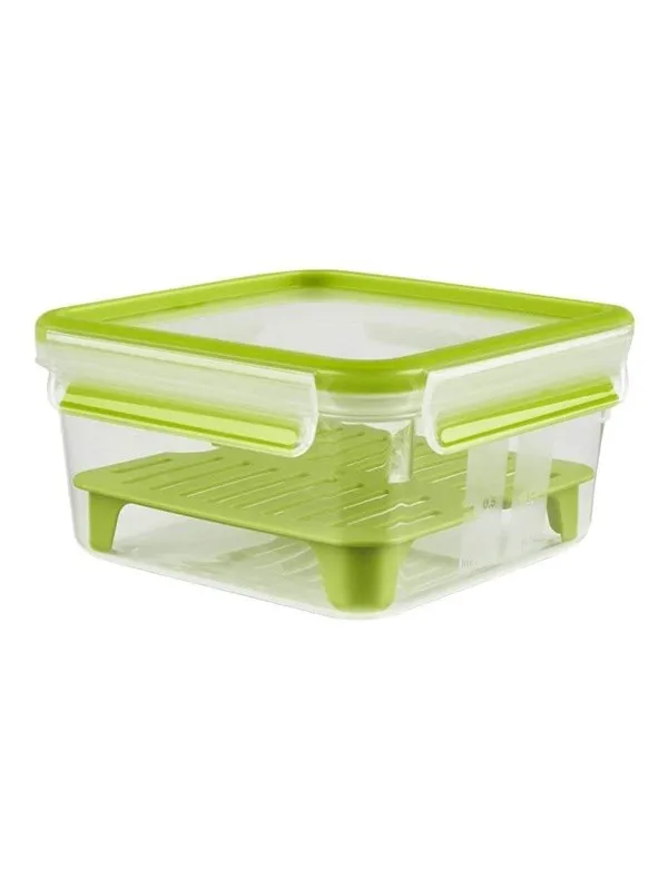 EMSA CLIP & GO - food storage container - green transparent - 1.3 L
