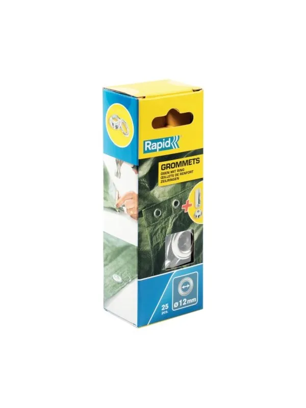 Rapid Grommets 23x12 Box 25pcs+2 Metal Tools