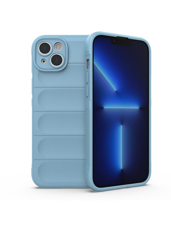 Hurtel Magic Shield Case for iPhone 14 Plus Flexible Armored Case Light Blue