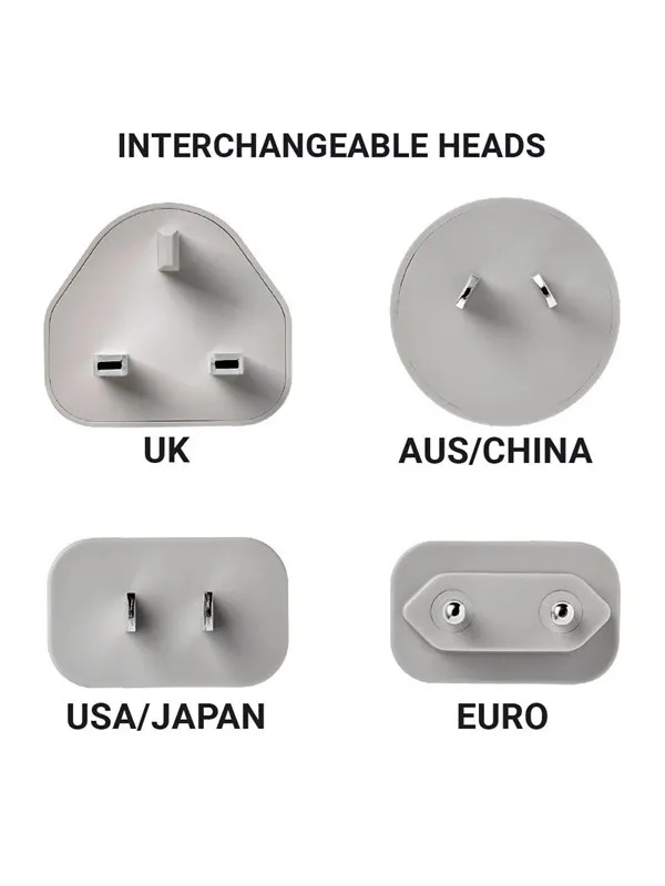 Go Travel USB-A-laddare över hela världen med 3 portar