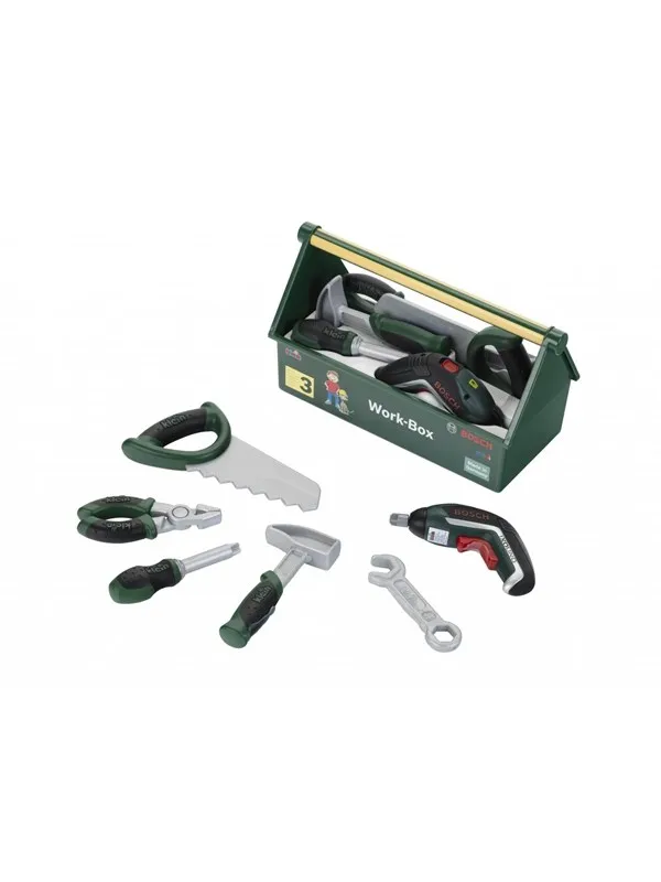 Bosch Bosh Værktøjskasse m/ Ixolino & 7 dele værktøj+3år