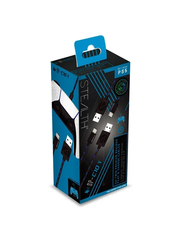STEALTH Twin Play & Charge Cables - Miscellaneous Tilbehør til spillkonsoll - Sony PlayStation 5