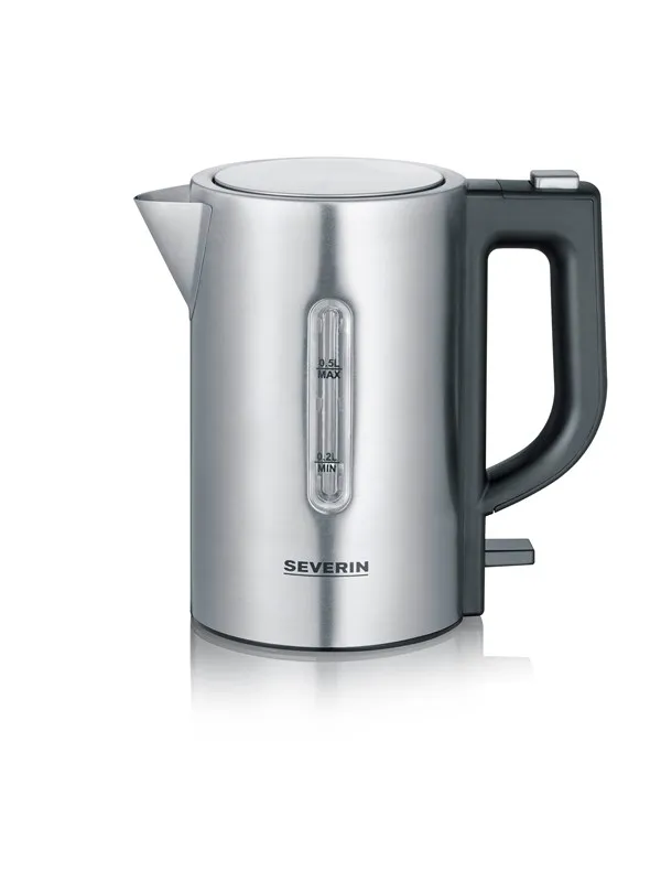 SEVERIN Vannkoker Mini travel - WK 3647 - Børstet rustfritt stål/svart - 1100 W