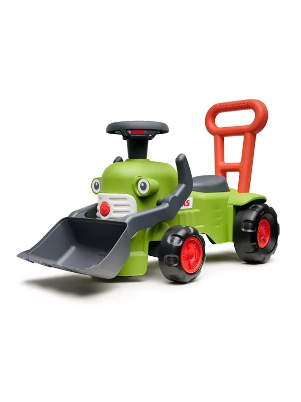 Falk Traktor med ratt, horn og skyvehåndtak Claas Vintage