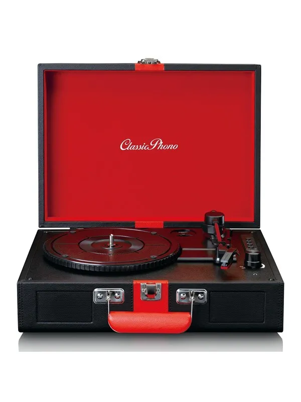 Lenco Suitcase turntable with BT and built-in speakers - Platespiller Svart