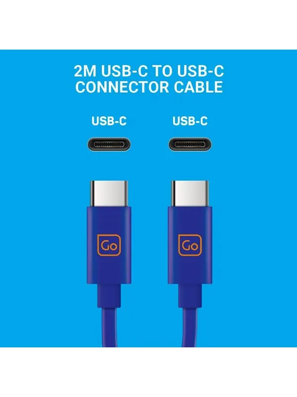Go Travel Kabel med dubbla USB-C-kontakter (2M)