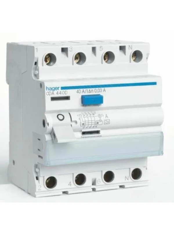 Hager Rccb 4p 40a 300ma a class