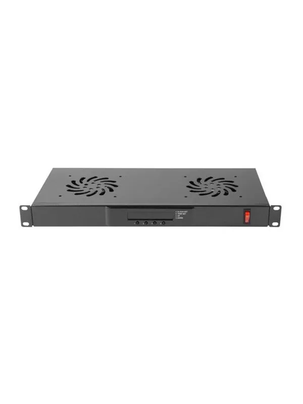 Lanberg AK-1502-B - 1U Fan Unit with LCD
