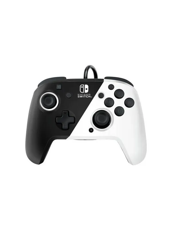 PDP Faceoff Deluxe+ Audio Wired Controller - Black/White - Wired Controller - Nintendo Switch