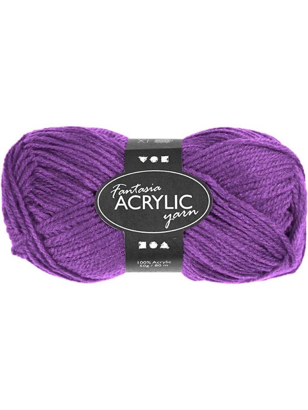 Creativ Company Acrylic yarn Neon - Purple 50gr