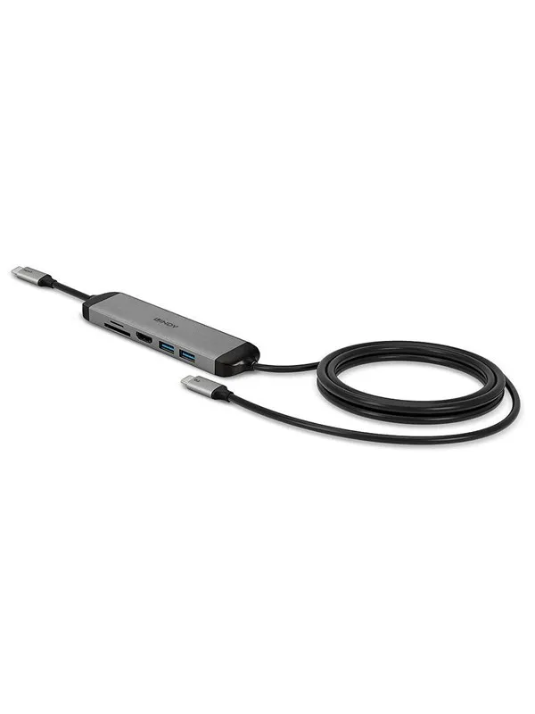 Lindy USB 3.2 Type C Laptop Micro Dock with 1.4m USB PD Charging Cable