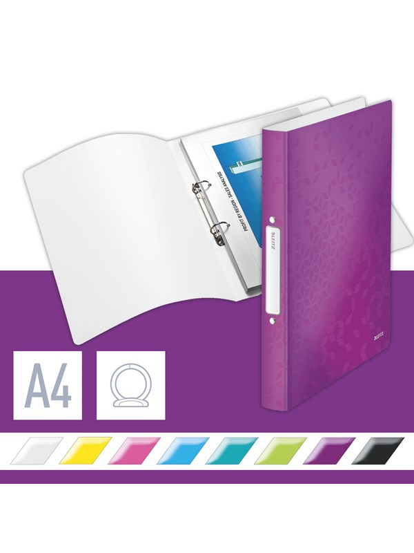 Leitz Ringperm  WOW PP A4 2RR/25mm Lilla