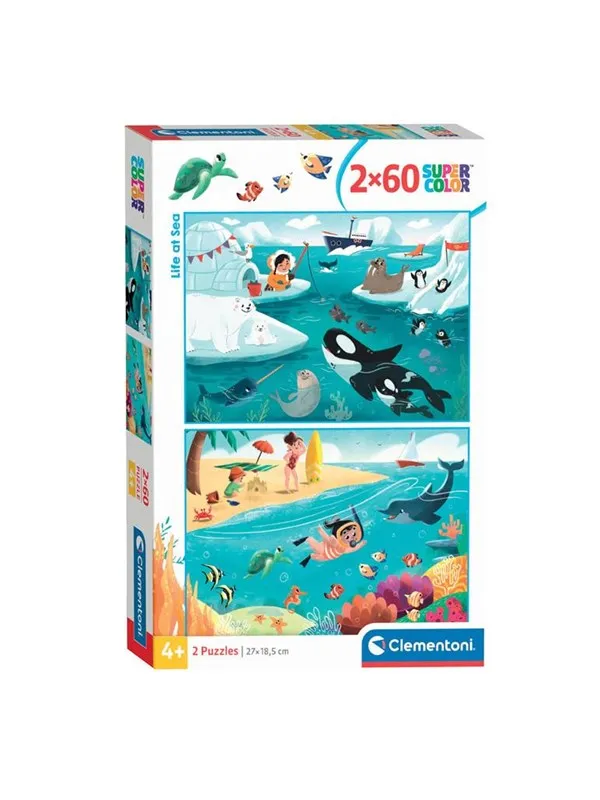 Clementoni Jigsaw Puzzle Super Color Life at Sea 2x60pcs.