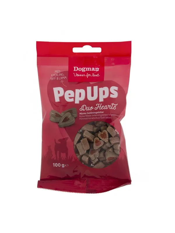 Dogman Pep Ups Duo Hearts 100g