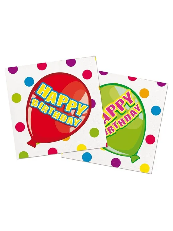 Folat BV - Napkins Happy Birthday 16 pcs.