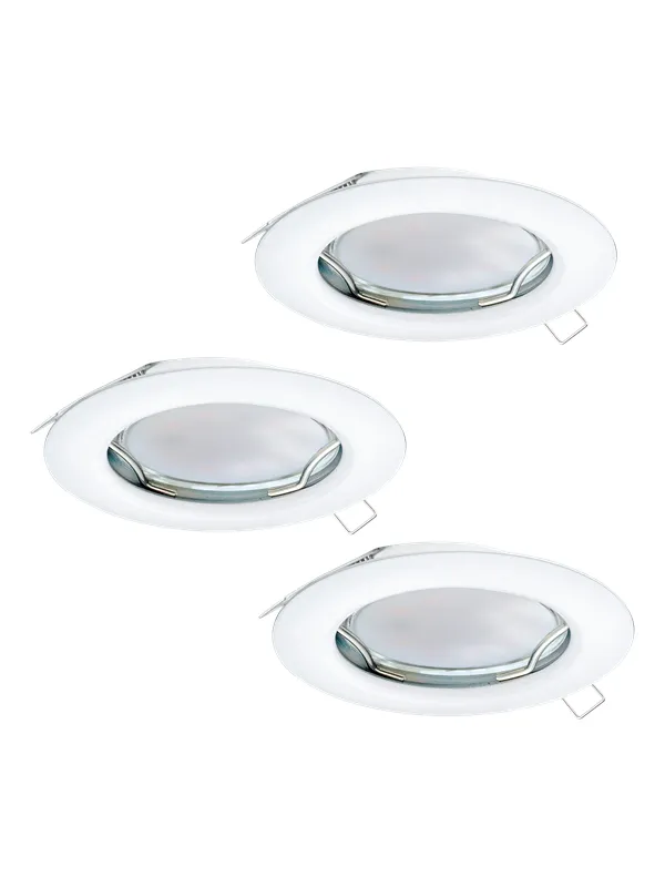 EGLO PENETO built-in spotlights 3000K Ø78 mm 3-pack white