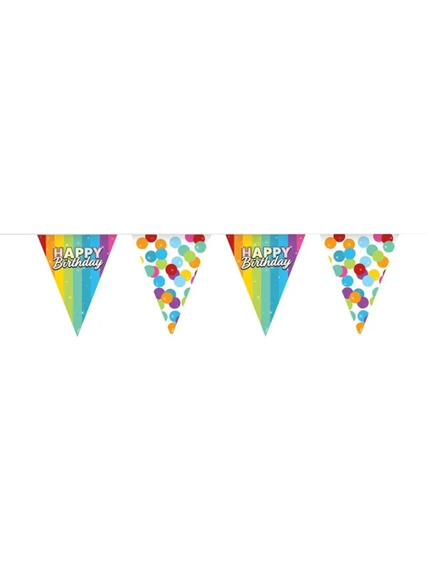 Folat BV - Bunting Rainbow Happy Birthday 6mtr.