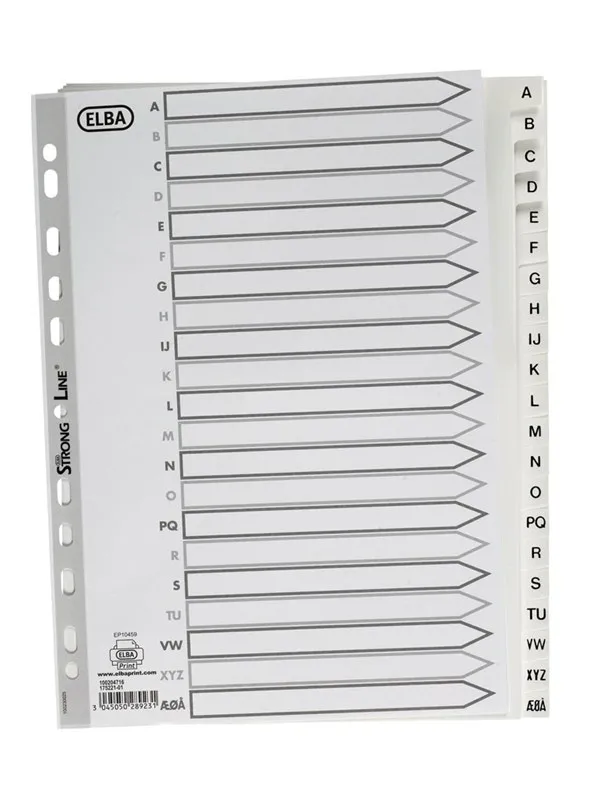 Oxford  Strong-Line®Register A4 Hvit Pp A-Å, Hvit