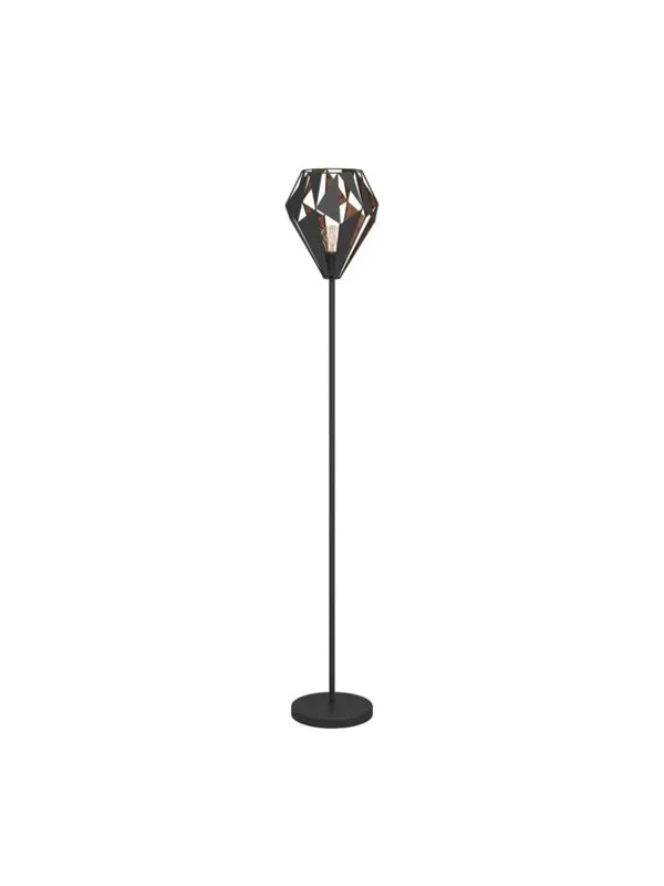 EGLO CARLTON 1 floor lamp black/copper