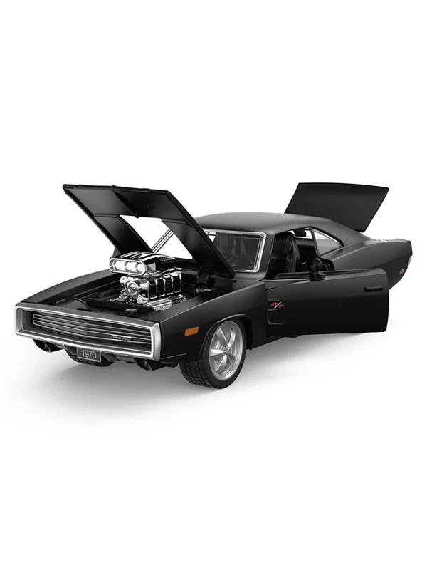 RASTAR DIE CAST 1:36 1970 DODGE CHARGER R/T WITH ENGINE VERSION BLACK